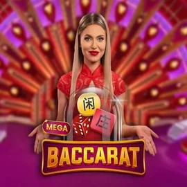 Mega Baccarat slot logo by Pragmatic Play at Wintari Casino