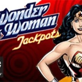 Wonder Woman Jackpots slot logo by Amaya at Wintari Casino